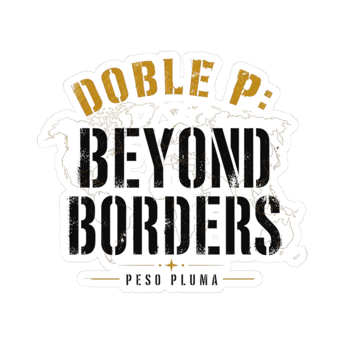 Peso Pluma "Doble P: Beyond Borders" Sticker - alternate angle 1, merchandise